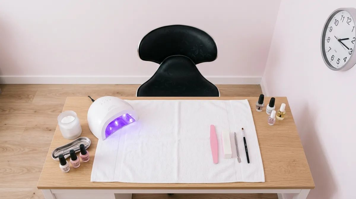Leerer Nagelstudio-Arbeitsplatz — Sinnbild für ausbleibende Stammkundinnen